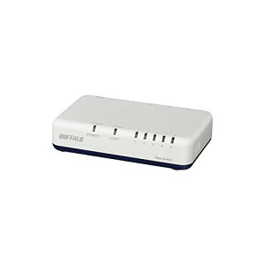 BUFFALO Giga�Ή� �v���X�`�b�N➑� AC�d�� 5�|�[�g LSW6-GT-5EPL/WH �z���C�g �X�C�b�`���O�n�u ���[�R�X�g���f��