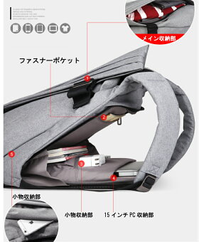 リュックCai(カイ)ビジネスリュック大容量リュックメンズリュックサックレディースアウトドアバッグ高校生カジュアル登山リュック通学旅行バッグノートPC収納ビジネス通勤用リュックおしゃれ多機能軽量送料無料