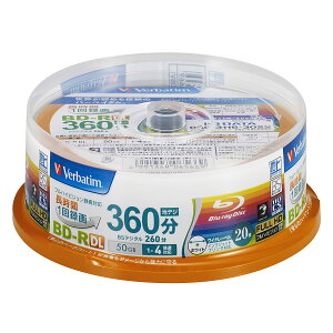 �u���[���C�f�B�X�N BD-R DL 50GB 20�� �^��p �Ж�2�w 1-4�{�� �X�s���h���P�[�X �z���C�g�v�����^�u�� ���C�h�v�����g�Ή� �n�f�W360�� BS�f�W�^��260�� �L�^���f�B�A �f�[�^�ۑ� �f���ۑ� 20���p