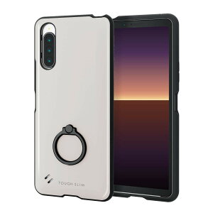 Xperia 10 II �P�[�X �ϏՌ� ���^ �y�� �����O�t�� �z���C�g �J�o�[ �Ռ��z�� �G�A�[�N�b�V���� �t�B���K�[�����O 360�x��] �X�^���h�@�\ �����h�~ �Ў葀�� �X���� �X�}�z�P�[�X �G�N�X�y���A