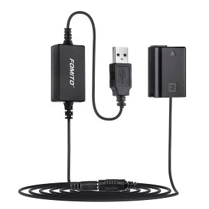 DC�J�v���[ FW50 �_�~�[�o�b�e���[ USB���d�P�[�u�� �J�����p�A�N�Z�T���[ A7 A7R A7S A7II A6500 A6400 A6300 A6000 NEX5 NEX7 �Ή� �����ԎB�e�p �d������ USB�|�[�g �f�W�J�� ��჌�t �~���[���X�J���� ��