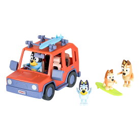 ミニカーセット 4WD車両 フィギュア4体付き ビーチプレイセット サーフボードアクセサリー ステッカー付き 幼児用おもちゃ 室内遊び ごっこ遊び 3歳以上 プレゼント 知育玩具 乗り物おもち