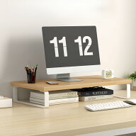 モニター台 机上台 幅30cm 奥行20cm 高さ8cm 収納 パソコンスタンド デスク上置き棚 木製 ノートPC台 キ…