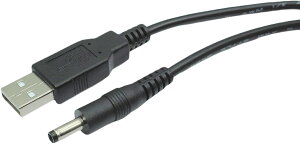DC�d�������P�[�u�� USB-DC�ϊ��P�[�u�� �O�a3.5mm ���a1.35mm L�^�v���O 5V 0.5A�Ή� ����1.2m �u���b�N USB���d�P�[�u�� �ϊ��A�_�v�^�[ �d���R�[�h �@��ڑ��p �ėp DC�v���O �ϊ��v���O �d�������p
