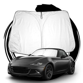 マツダ ロードスター ND系 専用 サンシェード フロントガラス用 4層構造 UVカット 日よけ 車中泊 仮眠 目隠し 折り畳み式 吸盤不要 断熱 保温 内装保護 カスタム パーツ アクセサリー マツダ