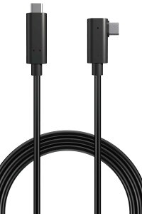 USB Type-C�P�[�u�� 5m 60W USB PD�Ή� 10Gbps L���R�l�N�^ ���t�@�C�o�[ VR�@��Ή� Meta Quest 2 3 �����f�[�^�]�� �y�� �R���p�N�g �u���b�N �m�C�Y�ϐ� ����f���`�� �P�[�u���a4.6mm ���掿 VR�Q�[���p
