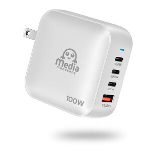 �}���[�d�� 100W GaN AC�[�d�� 4�|�[�g USB-C×3 USB-A×1 �m�[�gPC �X�}�z �^�u���b�g �����[�d�� �܂肽���ݎ��v���O �R���p�N�g ���o�� �}���[�d�� PD�Ή� USB�[�d�� �R���Z���g �A�_�v�^�[ PSE�F��