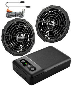 �t�@���t����ƕ��p �o�b�e���[ �t�@�� �Z�b�g 50V�����o�� 20000mAh 47�i�K������ 2H�������[�d PSE�F�؍� 90mm�����a�Ή� �ҏ��΍� �M���Ǒ΍� ���͑��� �啗�� ��ƒ� �󒲕� ������ �H�� �A