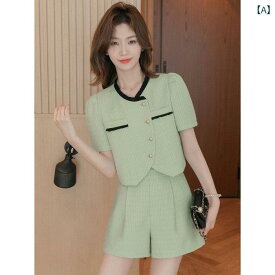 セットアップ レディース 上下セット 半袖シャツ ショートパンツ コットン素材 通気性 涼しい 夏服 トップス ボトムス 無地 オフィス カジュアル デイリー 動きやすい 楽ちん シンプル きちんと感