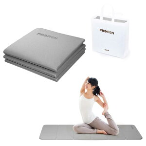 PROIRON ヨガマット 折りたたみ ストレッチマット 6mm コンパクト トラベル トレーニングマット 厚め 軽量 持ち運び TPE材料 183×61×0.6cm