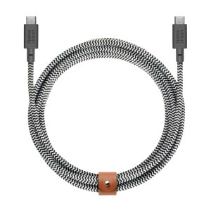 Native Union (�l�C�e�B�u���j�I��) Belt Cable XL Type-C 100W �| USB-C����USB-C�ւ�10�t�B�[�g / 3���[�g�������͏[�d�P�[�u�� �P�[�u���X�g���b�v�t��