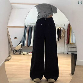 デニムパンツ レディース ハイウエストワイドパンツカーゴパンツ ジーンズジーパンズボンロング丈無地 ボトムスカジュアルシンプルベーシック定番 ナチュラルブラックワイドシルエットゆったり ストレートパンツワークパンツ