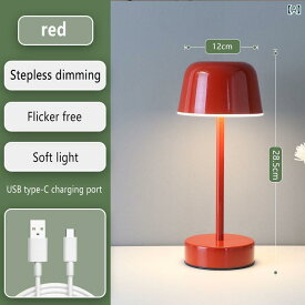 テーブルランプ 間接照明 卓上ライト マッシュルーム型 LED 充電式 コードレス タッチセンサー 鉄製 調光 寝室 枕元 インテリア リビング 読書灯 ナイトライト オブジェ モダン シンプル 北欧 おしゃれ
