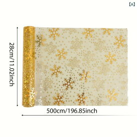 テーブルランナー メッシュ箔押し加工 雪の結晶シカ クリスマス装飾パーティー用品 インテリア用品生活雑貨 スタンダードベーシック シンプル普段使い