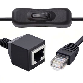 ケーブル RJ45 CAT6 8P8C STP UTP オス - メス延長ケーブル 信号スイッチオン/オフ LAN イーサネット ネットワーク パッチ コード付き