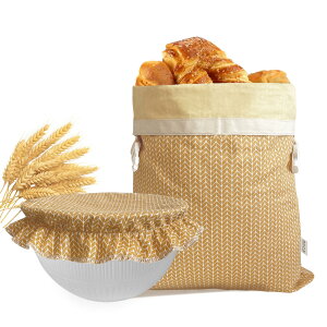 Beeswax Bread Bags Bread Bag for Homemade Bread With Cotton Bowl Cover Freezer Storage Bag to Keep Fresh Sourdough Bread Food Bag Baking Set