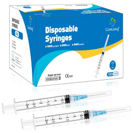 3ml シリンジ 23G 1.0インチ 針付 ルアーロック 個包装 100本セット