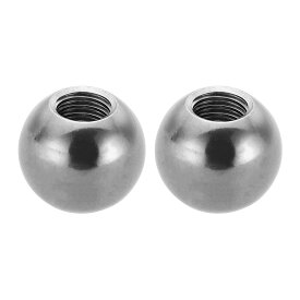 M8 x 17mm ボールナットノブ 2個セット 女性用スレッド 304 ステンレススチール製 ラウンドブラインドホール スクリューキャップカバー 照明機械 DIY 装飾用 シルバー