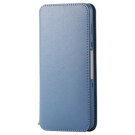 AQUOS R3 ケース 手帳型 ソフトレザー モダン×カジュアル マグネット付き スタンド機能 ブルー