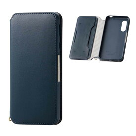 AQUOS sense3 lite AQUOS sense3 Android One S7 ケース ソフトレザー モダン カジュアル マグネット付き スタンド機能 ネイビー