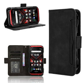 TORQUE G06 KYG03 ケース 手帳型 PUレザー素材 全面保護 カード収納 横置き機能対応 手触り良い 耐衝撃 滑り落ちにくい 指紋防止 カバー ブラック