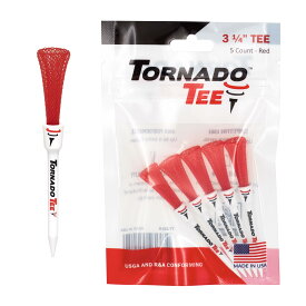 トルネードティ ゴルフティー ドラコン レッド 3.25インチ (82mm) 5本入り TT-325