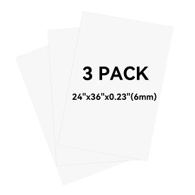 フォームボード 24x36インチ ホワイトポスターボード 厚さ0.23インチ 3パック