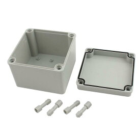 ジャンクションボックス 125 x 125 x 100mm 電気プロジェクトケース 正方形 IP65 防水 ABS DIY パワー アウトドア エンクロージャー グレー (5 x 5 x 4インチ)