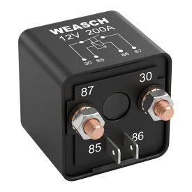 スターターリレー 12V 200A 4ピンSPST 連続デューティリレー カーバッテリー制御リレー 自動車用大電流スタートリレーカーリレー