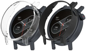 【2枚セット】Watch Pro 2 ケース カバー PC素材 軽量 装着簡単 耐衝撃 擦り傷防止 Watch Pro 2 ケース カバー ブラック クリア