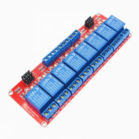 HiLetgo 24V 8チャンネル リレーモジュール OPTO絶縁ハイレベル/ローレベルトリガー付き 8ウェイリレースイッチモジュール Arduino用