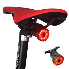 自転車用テールライト セーフティライト アルミ合金製 Type-c充電式 IPX6防水 手動/自動点滅 6つ調光モード 自動点灯 MTB クロスバイクロードバイク ライト サイクル リアライト ブレーキラン