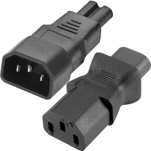 3�s��-2�s���ϊ��d���v���O �R�l�N�^ IEC C14 (�I�X) - C7���K�l�v���O(���X)�A�_�v�^ C8 (�I�X) - C13(���X) AC�d�� PDU��UPS�P�g���p AC 250V 10A�R�l�N�^�[�R���o�[�^�[ �m�[�g�p�\�R�� TV PC�p 2 �{�Z�b