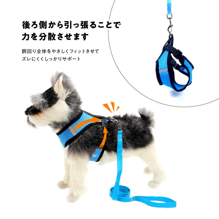 犬 ハーネス 小型犬 リード 猫 ペット 中型犬 服 ウェアハーネス 胴輪 キャット ドッグ メッシュ 服 犬の服 猫の服 キャットウェア ドッグウェア 猫の洋服 犬の洋服 dog 春 夏 秋 冬 服 S M L ブラック レッド ブルー ハーネス リード ブルー L 首輪 胴輪 犬 猫 散歩 ペット メッシュ 夏
