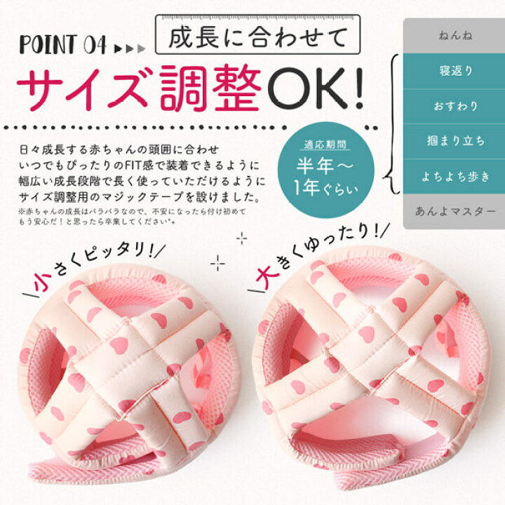 楽天市場 楽天1位 ベビーヘルメット 赤ちゃん 子供 クッション 転倒防止 ごっつん防止 セーフティ プロテクター ヘッドギア ヘッドガード 頭 守る 保護 出産祝い 0才 1才 2才 安全 衝撃緩和 怪我防止 サイズ調整 かわいい ギフト プレゼント Gutto楽天市場店