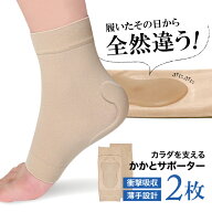 【履いた瞬間ちがう!!】 かかとサポーター 2枚セット 痛み軽減 衝撃吸収 ぷにぷに 薄手 疲れ軽減 フィッ…
