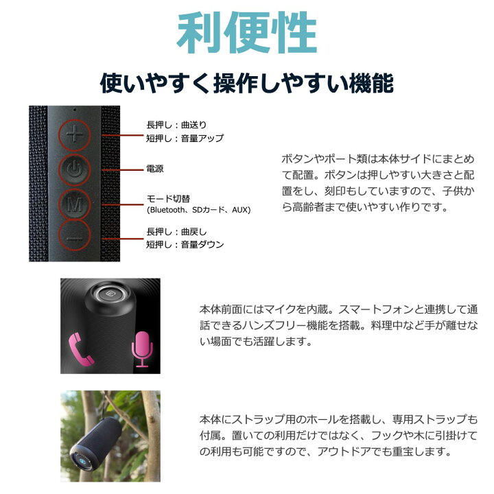 楽天市場】【選べるBGM セット】 スピーカー Bluetooth SDカード 防水 