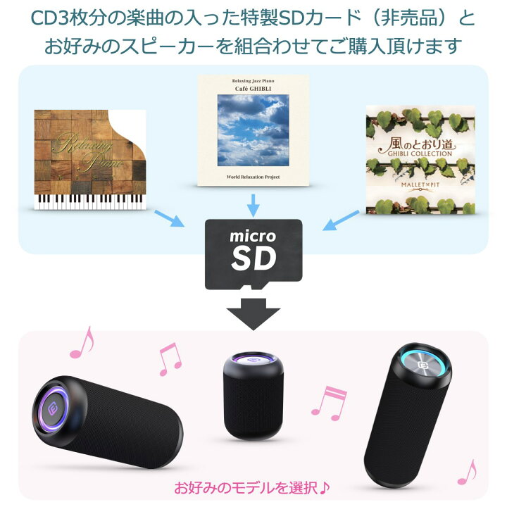 楽天市場】【ジブリ BGM】SDカード付 スピーカー セット 高音質 