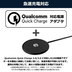 40sQiワイヤレス充電器急速充電充電パッド5w/7.5w/10wおくだけ充電超薄型小型卓上高級ファブリック(布)素材iPhoneXSXSMaxXRX/AndroidXperiaXZ3/GalaxyS9/HUAWEIMATE20Pro/SHARPなど、Qi認証スマートフォンDTP1