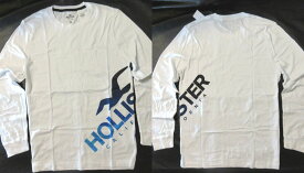 本物正規◆ホリスター◆長袖Tシャツ ビッグロゴ 3038-101 白■綿100％/新品 HOLLISTER ロンT