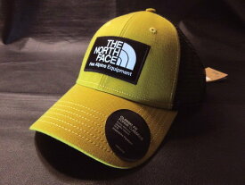 本物正規■ノースフェイス■メッシュ キャップ ボックスロゴ MUDDER ■黄色/黒■ARROWWOOD H9D アメリカ限定■新品 帽子