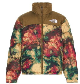 本物正規 ノースフェイス ダウン ジャケット PRINT NUPTSE 700FILL ANTLTNICDY/ カーキ グリーン 柄■新品■1996 RETRO アメリカ限定 メンズ The North Face 94B