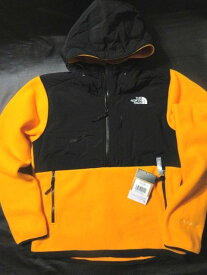 本物正規◆ノースフェイス◆高機能フリース ジャケット/パーカー POLARTEC DENALI ANORAK■オレンジ/黒■CONE/新品/アメリカ限定/ THE NORTH FACE デナリ ポーラテック