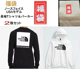 本物正規 ノースフェイス 福袋 長袖Tシャツ＆パーカー 2枚セット■新品■USA■ THE NORTH FACE / メンズ/ スウェット