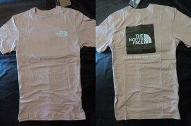 本物正規 ノースフェイス Tシャツ BOX NSE ボックス ロゴ SAND PINK■新品■アメリカ限定■UBF4/The North Face/メンズ/ 半袖