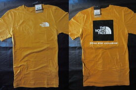 本物正規 ノースフェイス Tシャツ BOX NSE ボックス ロゴ オレンジ系■新品■アメリカ限定■HBX/CITRINE YELLOW The North Face/メンズ