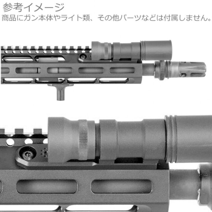 ギフ_包装 SOTAC Arisaka タイプ M-LOK インライン スカウトライトマウント SF M300 M600対応 BK ブラック 