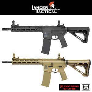 LANCER TACTICALiT[^NeBJjGen 3 M4 HellioniwIj 10" M-LOK Airsoft M4 dK BK/TAN 18Έȏ ToQ[ e M4 ubN/^