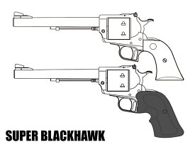 新製品予約 2026年1月頃 10/13締切 マルシン 6mmBBガスリボルバー スーパーブラックホーク 7.5インチ 各種