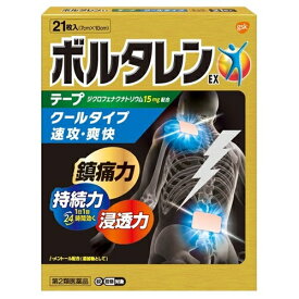 ★【第2類医薬品】ボルタレンEXテープ 21枚 [2個セット・【メール便(送料込)】※代引・日時・時間・同梱は不可。セルフメディケーション税制対象商品]